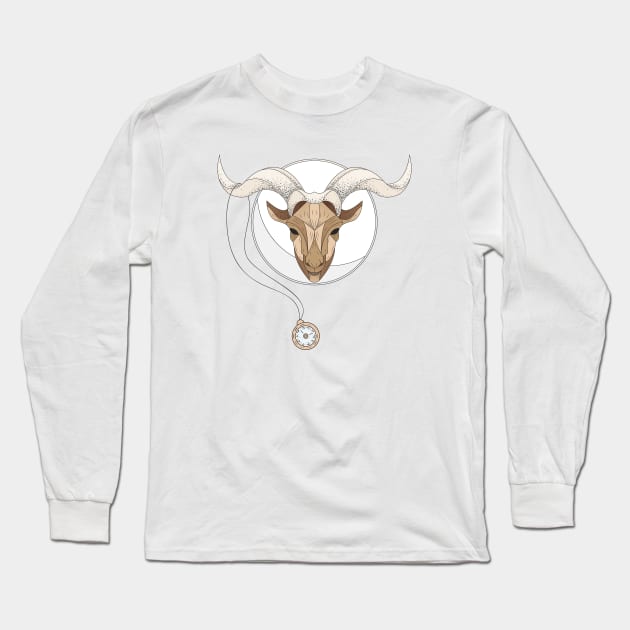 Capricorn Zodiac Sign Long Sleeve T-Shirt by Marija154